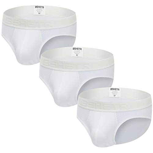 Men's Briefs Underwear 3-Pack Mesh Breathable Low Rise Soft Summer Brief