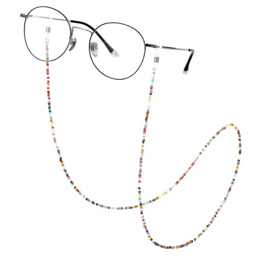 Chaîne de vintage perles colorées x2, sangle antidérapante pour lunettes