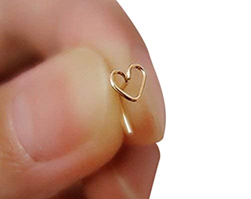 Heart Nose Stud/Heart Tragus Earring Stud/Heart Cartilage Earring/Tiny Nose Stud/Nose piercing/Helix Earring/nose ring stud/tiny stud earring/925 Sterling Silver/14K Gold Fill/14K Rose Gold Fill
