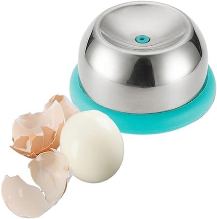 Picadora de huevos azul de acero inoxidable estable y duro para huevos, aguja de acero inoxidable, perforadora de huevos con base, práctico agujero para huevos, atizador, uso para panadería,