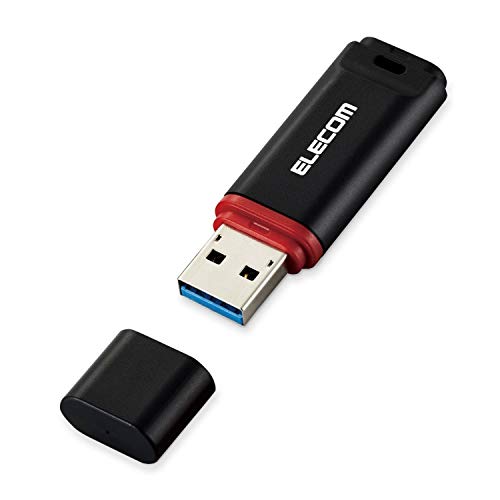 Elecom MF-DRU3032GBKR USB Memory, 32 GB USB 3.2 (Gen1) Compatible, Cap Type, Data Recovery Service, Black