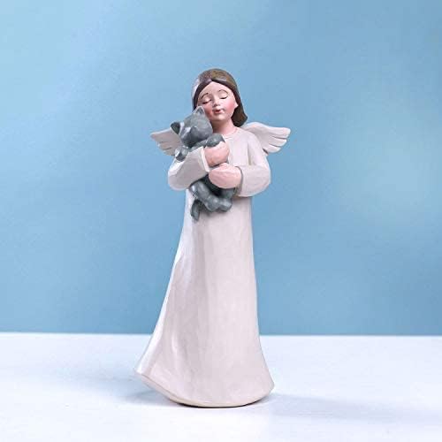 Figura de gato con ángel, regalos conmemorativos para mascotas, gatos, amantes de los gatos, regalos de condolencias de amistad con animales,