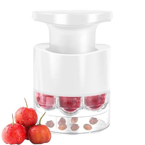 Herramienta Pitter Cherry - Retonamiento 7 Agujeros Con Mecanismo Tipo Push | Gadget Cocina De Oliva Transparente Gastador | Tipo De Utensilio Multifuncional | Extractor Base Para El J