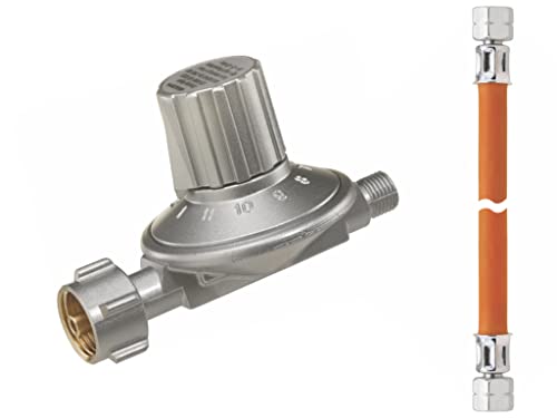 GOK Gasdruckregler 11 Stufen 25-50 mbar inkl. 150 cm Gasschlauch …