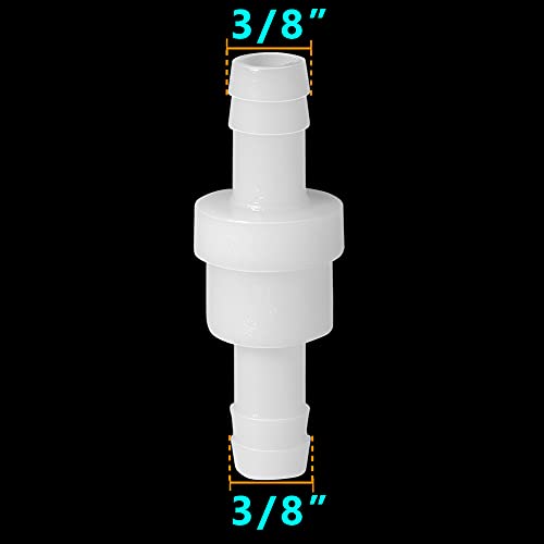 Feelers 3/8" (10Mm) One Way Inline Check Valve Non-Return One-Way Air Water Gas Check Valve Ozone Resistance Pvdf, Pack Of 1 #TOP1