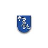 Aufkleber / Sticker - Kommando SES Schnelle Einsatzkräfte Sanitätsdienst Sanitäter Sani Leer Bundeswehr Wappen Abzeichen Emblem passend für VW Golf Audi A4 Mercedes Benz (7x6cm)#A1307