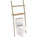 Organize Petit Meuble WC en Bois Bambou avec 2 Étagères - Rangement Gain de Place et Organisation de la Salle de Bain, Buanderie, Dessus de Toilette, Machine à Laver - 66x25x173 cm