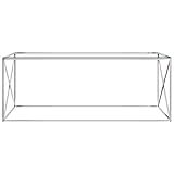 Hecho de acero inoxidable y vidrio, esta mesa de sofá es segura y fuerte