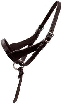 Paris Tack Double Layered Leather Grow with Me Adjustable Horse Foal Halter with Extra Crown Piece