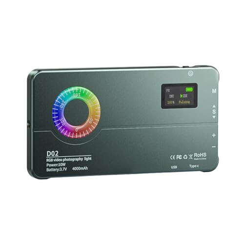 Fangxuee Panneau LED Couleur Complète Lampe de Remplissage LED RVB 2500-9000K pour Le Vlogging, la Photographie et Les Conférences Vidéo