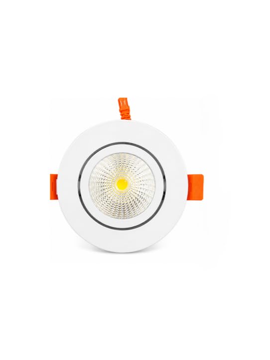 Image of KUSUM 9 Watt White Reflector Concealed LED Ceiling COB Round Spot Light with Focused Beam | Cool White, Pack of 1 (6000K) | Energy Efficient LED Ceiling Light for Home and Office