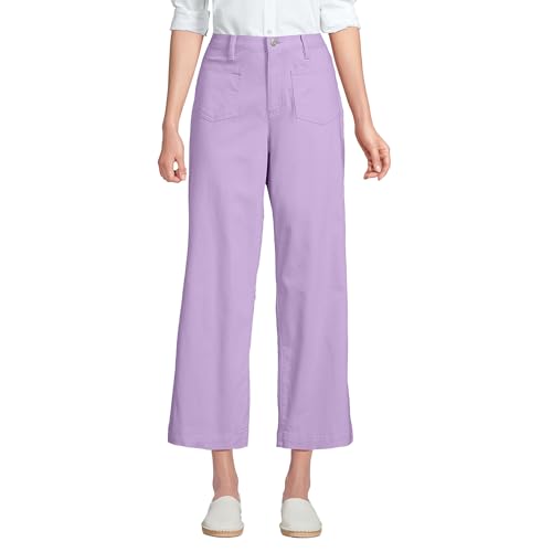 Lands' End Women's High Rise Patch Pocket Chino Crop Pants