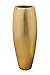 Produktbild VIVANNO Pflanzkübel Bodenvase Fiberglas Magnum Gold Blatt-Optik Hochglanz - 80x23