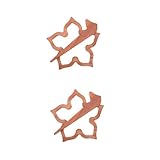  DEARMAMY 2 Pièces Broche Décoratif Ornement Décoration De Vêtements Femmes Revers Épingle Cool Bijoux Décoration De Costumes Accessoire Vestimentaire Mignon Mode En Bois Brown