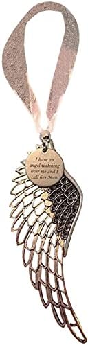Christmas Ornaments Angel Wings, Memorial Ornaments for Loss of Loved One Personalize, A Piece of My Heart is in Heaven Memorial Ornament Angel (A-mom)