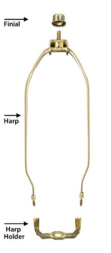 Royal Designs HA-1001-10BR-2 Heavy Duty Lamp Harp, 10", Polished Brass, 25.40 cm - Image 3