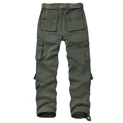 Alfiudad Womens Cargo Pants with Pockets, Women's Casual Military Army Hiking Combat Tactical Work Pants Trousers2