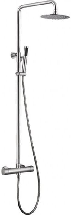 MICE - Columna de ducha con Rociador, Mango de Ducha - Conjunto Barra de ducha extensible - duchas para exterior/interior fabricado en acero inoxidable S.304. Termostatico BTK017/AC