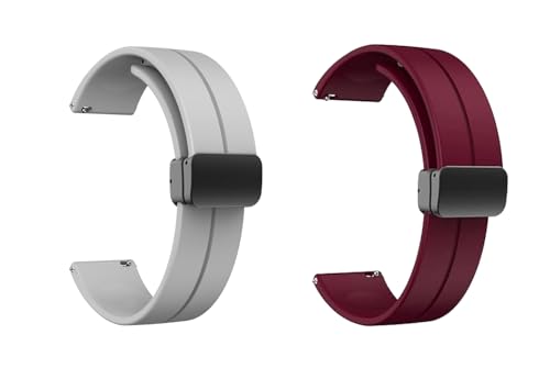 Image of IIK COLLECTION 22mm Silicone Strap for Smart Watches | Combo Pack Compatible With Noise, Fireboltt, Boat Xtend, Pebble, Boat Flash, Noise Color Fit, Ultra Smart Watch & All Watches