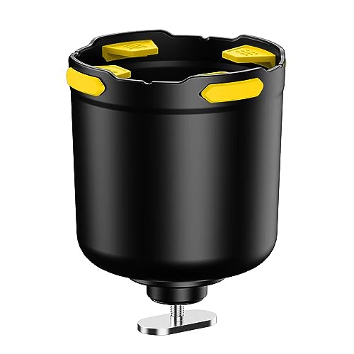 Kayak Cup Holder with Rubber Tab, Multifunctional Kayak Water Bottle Holder Drink Holder, Phone Holder, Fishing Tool, Kayak Track Mount Install, Kayak Accessories for Fishing (Yellow)