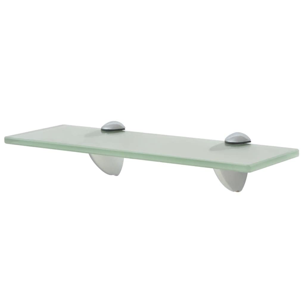 2 Stück Schwebende Regale 30x20x0,8 cm Bad Regal Ablagen Regal Glas Schwebend für Wohnzimmer Badezimmer Wandregal Glas Mattiertes Weiß Gehärtetes Sicherheitsglas Glasplatte Tisch