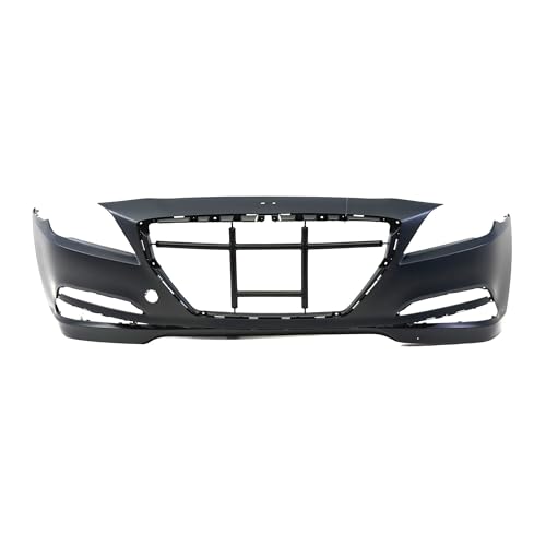 Image of FitParts Compatible with Hyundai Genesis 2015-2016 Front Bumper Cover | Primed, Without Parking Sensor Holes, Sedan, Ready to Paint, OEM 86511B1000, HY1000206