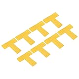 PATIKIL 8 Stück 5s Standort Markierung Ecke 6x6x2 Zoll Kerbe T Form Bodenmarkierung für Büro Tischplatte Schreibtisch Lagerboden Gelb
