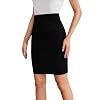 Sweet Hearts Black Mini Pencil Skirt for Women- Above Knee Black Mini Skirt