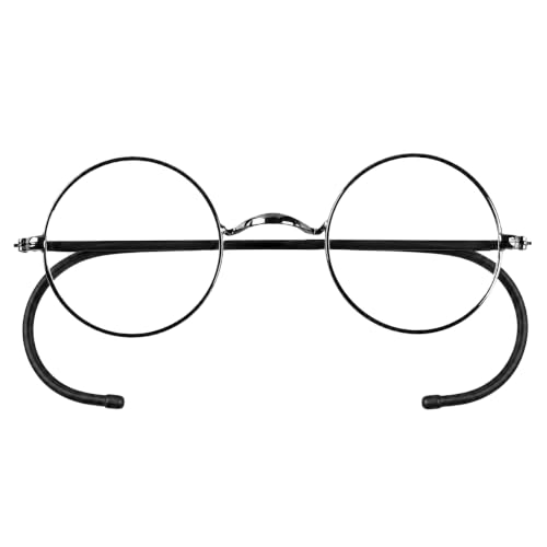 Image of Agstum Retro Small Round Optical Rare Wire Rim Eyeglasses Frame
