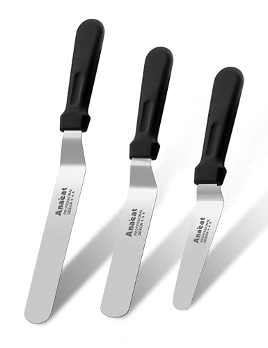 Anaeat Set of 3 Professional Icing Spatulas