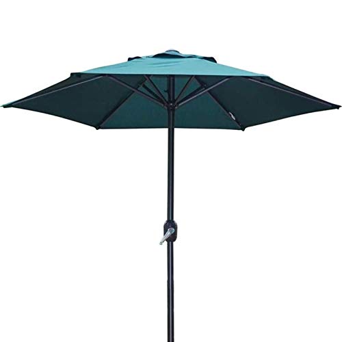 Parasol de patio extérieur avec manivelle et 6 côtes robustes haute stabilité
