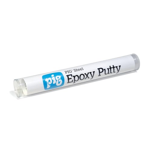 Image of PIG Steel Epoxy Putty | Ferrous Metal Repair Putty | 6 Pack | 4 oz. Tubes | 7 inch L | Gray | PTY264