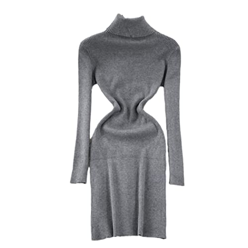 Robe crayon tricot gris automne hiver idéale look bureau quotidien