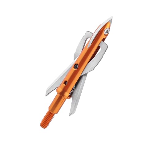 LEANPRO 6 Pack Broadheads 100 Grain Broadheads Mechanical Broadheads for CCrossbow and Compound Bow Hunting 2” Cutting Diameter (125 Grain)