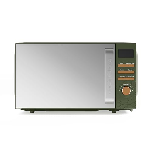Morphy Richards Cassini 511422 - Microondas de vidrio digital, capacidad de 20 litros, 6 niveles de potencia incluyendo descongelación, temporizador de 95 minutos para cocinar, tocadiscos de vidrio de