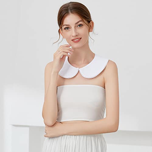 Fake Collar Detachable Dickey Collar Blouse Half Shirts Doll Collar Peter Pan Faux False Collar for Women Girls 1112