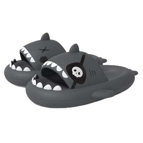 Pirate Shark Slides,Big Eye Shark Slides,Anti-Slip Open Toe Cloud Shark Super Soft Slippers Sandals for Indoor & Outdoor