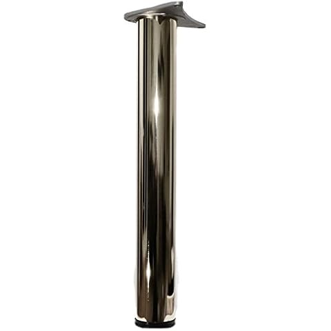 4 x 710mm Adjustable Chrome Breakfast Bar Worktop Support Table Leg 60mm Diameter Cover