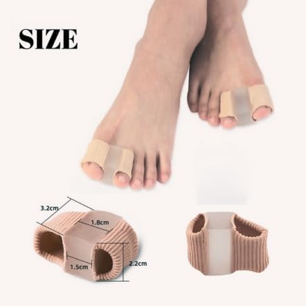 Image of Bunions Gel Toe Separators for Overlapping Toes,Toe Spacers Separators, Wicking Breathable Fabric Bunion Corrector with Gel Lining for Bunion Pain Relief and Overlapping Toe 1 PCS