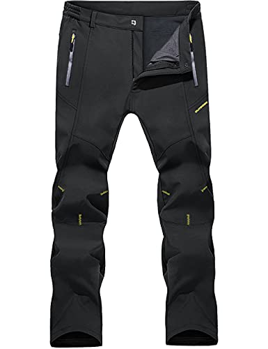 Windproof Pants Warm Pants for Men Tactical Pants Waterproof Winter Pants Snowboarding Pants Ski Pants Outdoor Hiking Pants Cargo Pants Black