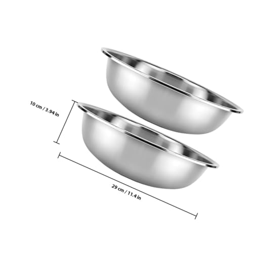 Juego 2 tazones acero inoxidable 30 cm para cocina miniatura 2