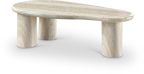 Meridian Sassari Art Deco Concrete Coffee Table 47.5