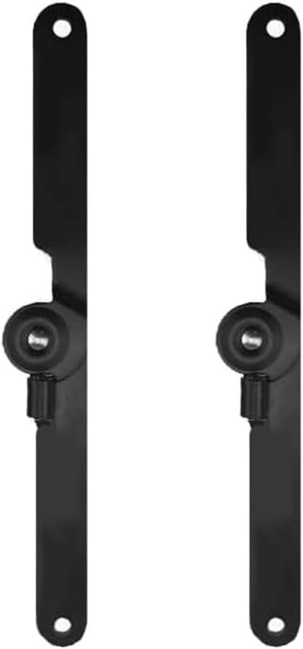 2-Pack Heavy Duty Cabinet Door Hinges, 180 Degree Folding Iron Hinges for Attic Hatches Kitchen Cupboards Roof Access Panels, Black