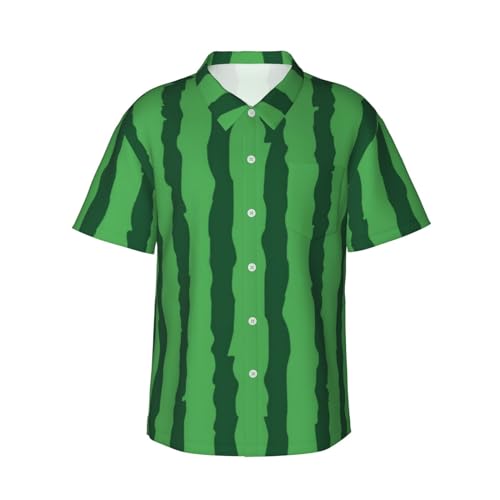 Chemise hawaïenne homme pastèque verte idéale pour les apéros plage et vacances