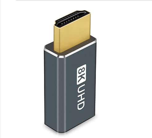 Twozoh Adapter przedłużający HDMI 8K (1-Pak), HDMI 2.1 przedłużacz złącza męskiego do żeńskiego wsparcie 8k@60 Hz, 4k@144 Hz, 2k@240 Hz