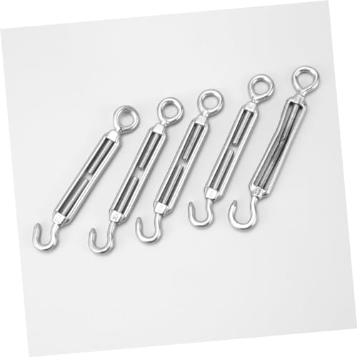 Zerodeko 5pcs Tensor para Cable de Acero Inoxidable con Ojal y Gancho tipo Bloom Bolt miniatura 6
