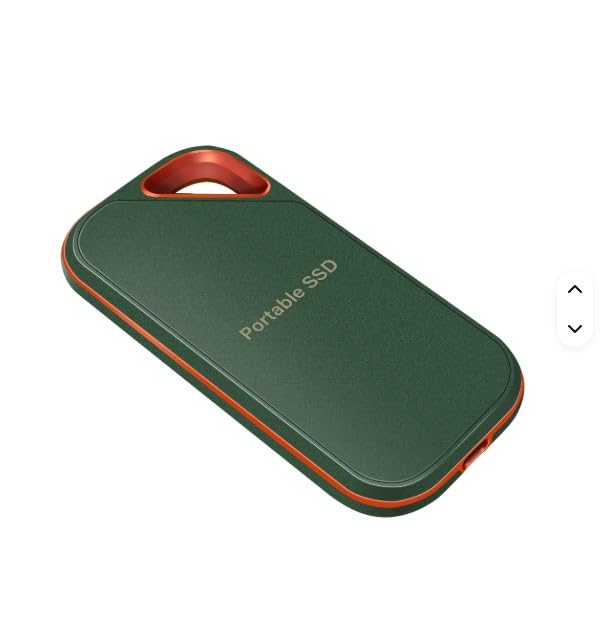 Portable SSD, High Speed USB 3.1 Gen2 External Drive, Green with Orange Trim, 1G/Second Transfer Rate (1.0, TB)
