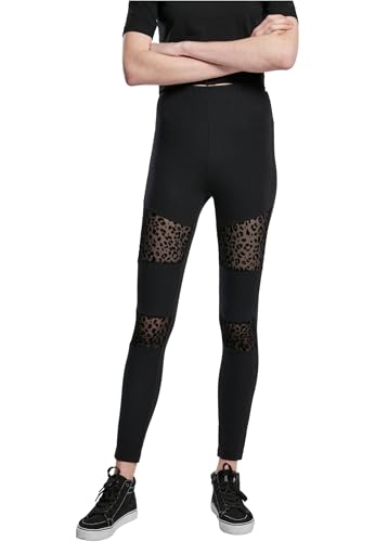 Urban Classics Damen Leggings, Angepasst, Baumwolle, Schwarz (Black 00007),...