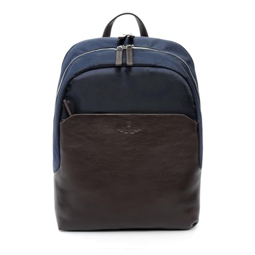 A.G. Spalding   Bros. Mochila Unisex Negro New Metropolitan Cuero Tela  azul marrón