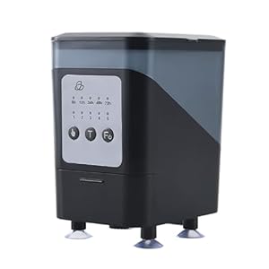 Automatic Fish Feeder, Outdoor Fish Food Dispenser with LCD Display Screen, Auto Feeding and Two Installation Methods, Moisture Proof and Won’t Clog, Easily Add Food, for Small Tank, Tank, Pond